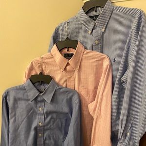 Ralph Lauren Shirt Lot Bundle! Size 16 34/35 (L)